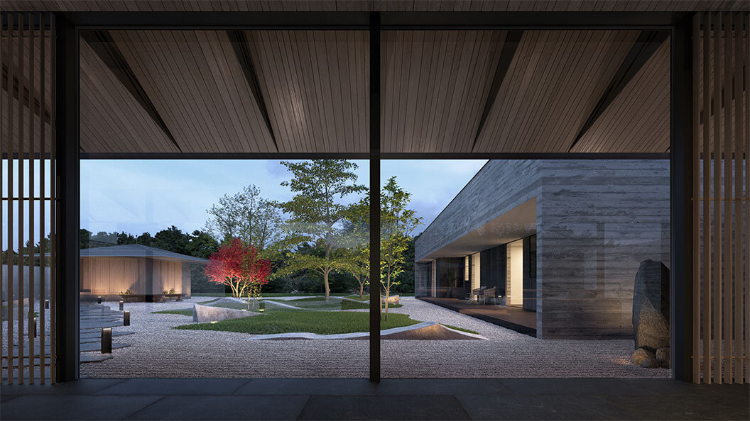 Austere Refinement (The House of Zen) / Japanese Pavilion with View of Garden thumbnail
