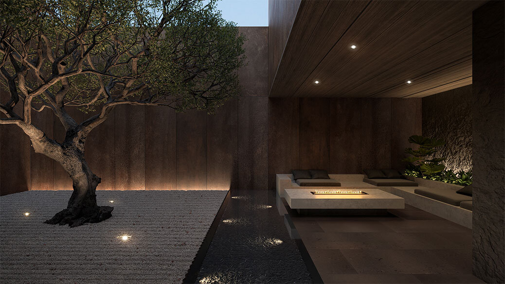 In Praise of Shadows / Terrace with Stove and View to Inner Court thumbnail