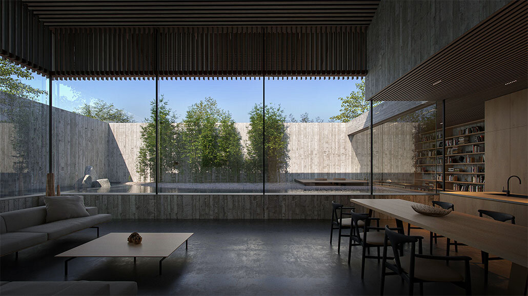 Mysterious Profundity / Living, Dining & Kitchen (View from West) thumbnail