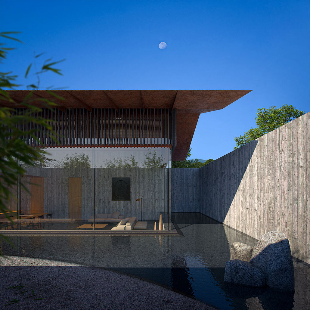 Mysterious Profundity / View of Inner Court with Reflecting Pool thumbnail