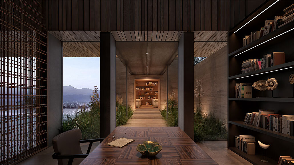 Light and Shadow / Home Office with View to Outer Library thumbnail